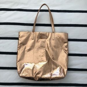 Kate Spade ♠️ “Foiled Again” Rose Gold Bon Shopper
